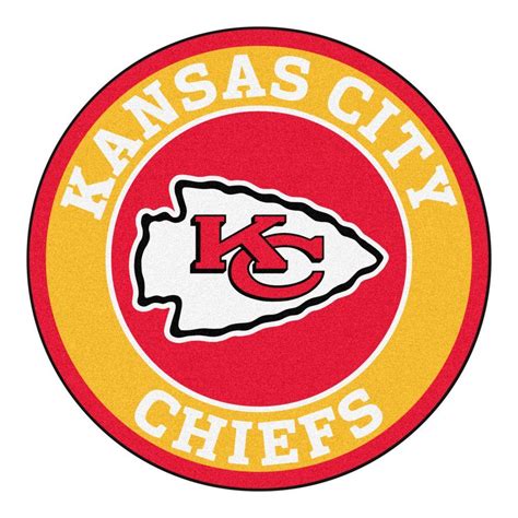 FANMATS NFL Kansas City Chiefs Gold 2 ft. x 2 ft. Round Area Rug-17963 ...