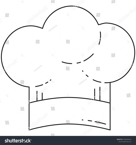 Line Art Black White Chef Hat Stock Vector (Royalty Free) 1043454610 ...