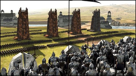 GONDOR BESIEGED BY FORCES OF DARKNESS! Lord of the Rings Siege Battle ...