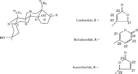 Structures of cardiac glycosides. | Download Scientific Diagram