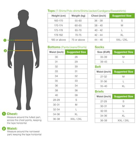 Size Chart - Bossini Singapore