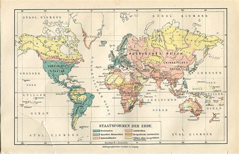 Printable Vintage World Map