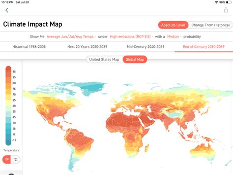 Climate Lab’s Projections of the World Future Temperature Maps | Energy ...