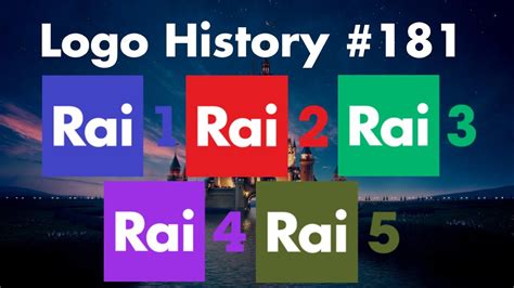 Logo History #181 - Rai 1, Rai 2, Rai 3, Rai 4 & Rai 5 - YouTube