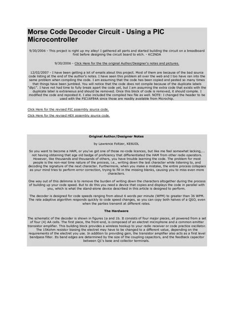 (PDF) Morse Code Decoder Circuit - DOKUMEN.TIPS