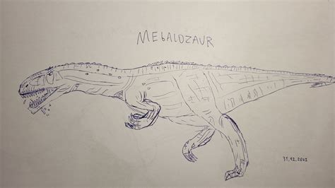 Megalosaurus blue pen drawing by RacingRaptor13 on DeviantArt