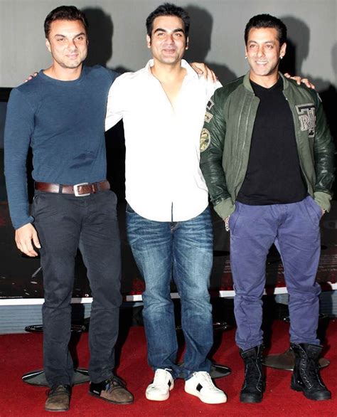 Salman Khan with brothers Sohail and Arbaaz at the 'Jai Ho' first look ...