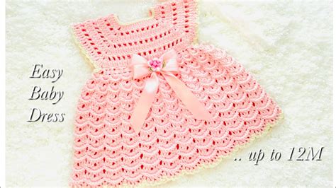 Easy Crochet Dress or Frock for 0-3M baby girl with headband VARIOUS ...