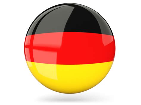 Glossy round icon. Illustration of flag of Germany