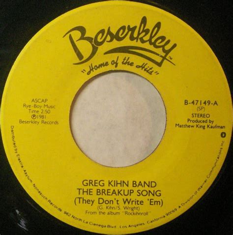 Missing Hits 7: GREG KIHN BAND - THE BREAKUP SONG