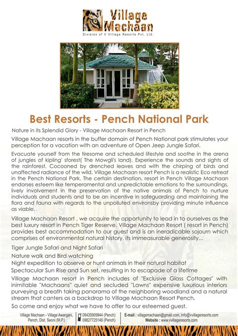 PPT - Best resort pench national park - 5 star resort in Pench, Luxury ...