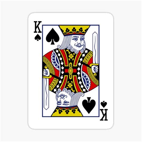 "King of Spades Playing Card" Sticker for Sale by vladocar | Redbubble