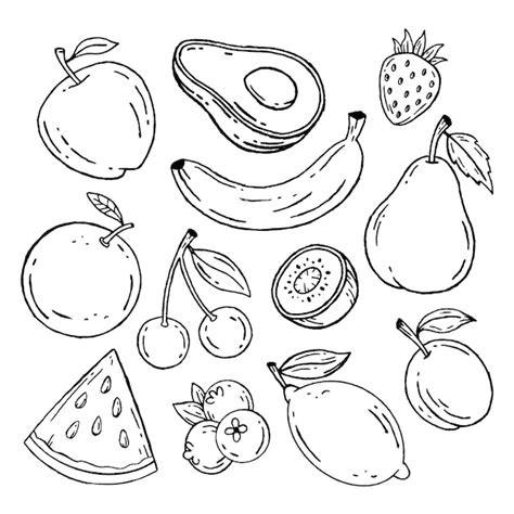 Fruits drawing Vectors & Illustrations for Free Download | Freepik