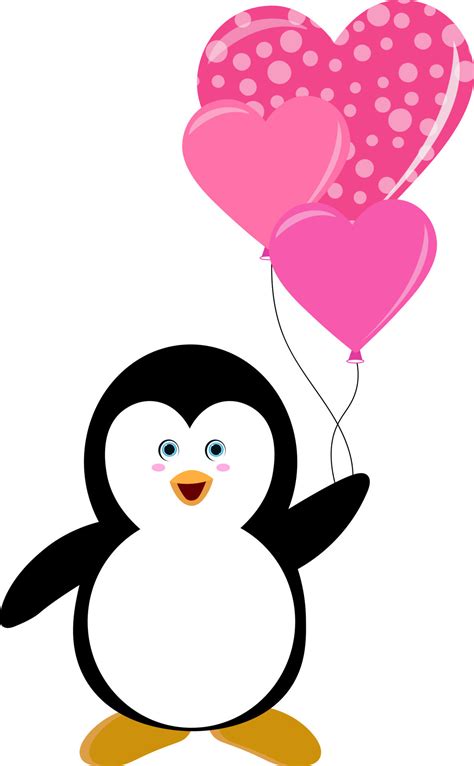 Valentines day Cute Penguin Clip Art 15311877 Vector Art at Vecteezy