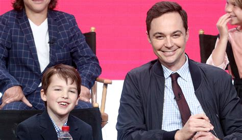 Jim Parsons Introduces ‘Young Sheldon’ Star Iain Armitage to the Press ...