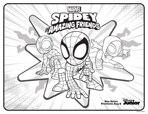 Spidey And His Amazing Friends Coloring Pages Spiderman Coloring ...