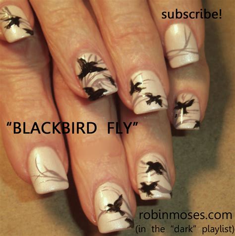 Robin Moses Nail Art: black bird nail, blackbird nail, black birds ...