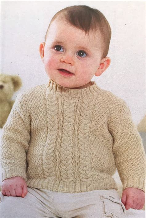 Child and Baby Cabled Sweater Shawl Neck or Round Neck 4ply | Etsy UK ...