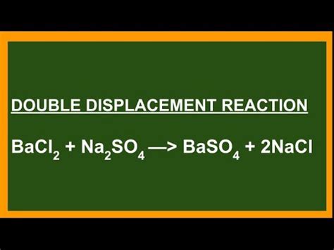 PRECIPITATION REACTION BETWEEN BARIUM CHLORIDE AND SODIUM SULPHATE ...