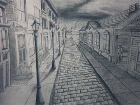 This my first time drawing a street view in perspective i think it ...