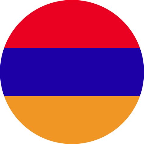 Circle flag of Armenia. 11571247 PNG