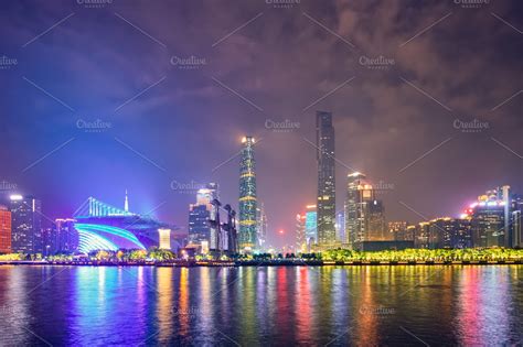 Guangzhou skyline. Guangzhou, China | Custom-Designed Graphics ...