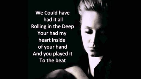 Adele - Rolling In The Deep - Lyrics - YouTube