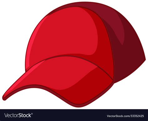 Red cap in cartoon style isolated on white Vector Image