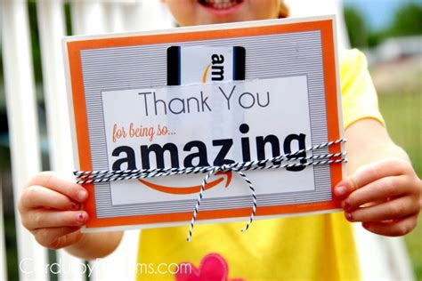 Free Thank You with Amazon Gift Card Printable - 24/7 Moms