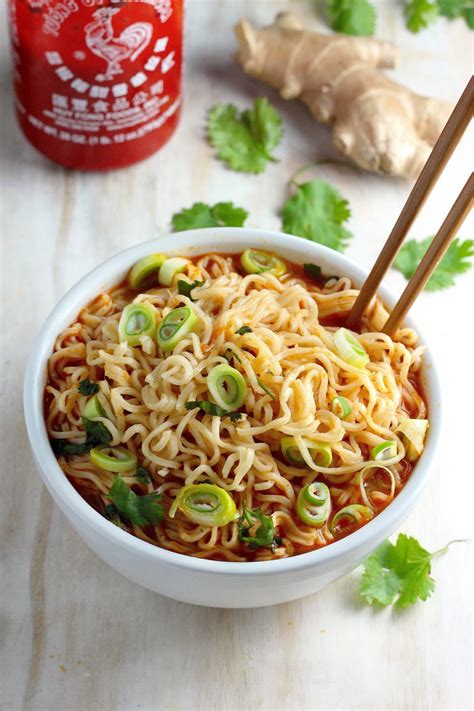 20-Minute Spicy Sriracha Ramen Noodle Soup - Baker by Nature