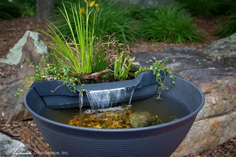 AquaGarden Mini Pond Kit - Steel Gray | Aquascape, Inc.