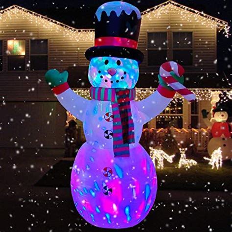 SEASONBLOW 10 Ft Inflatable Christmas Snowman with Cand… | Outdoor ...