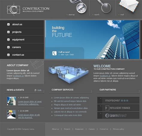 Construction Company Website Template #10249