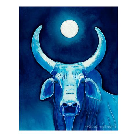 Year of the (Metal) Ox, no. 2 (Moon Ox) | Animal paintings, Animal ...