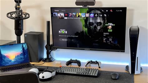 My Minimal PS5 & Xbox Series X Desk Setup - YouTube