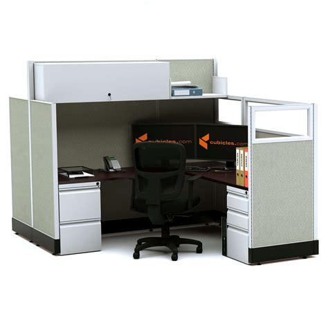 Modular Furniture Mixed Height Powered - Partial Glass Office Cubicles ...