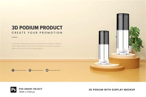 Clean 3d Podium Product Display Mockup Graphic by hr studio · Creative ...