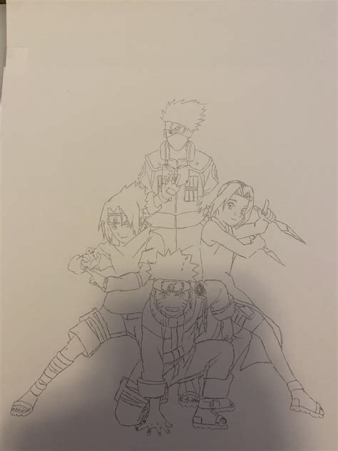 Team 7 fan art : r/Naruto