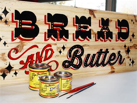 Bread And Butter hand lettering painted sign by Leo Gomez on Dribbble