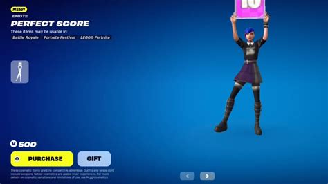 Fortnite Perfect Score Emote Available In Item Shop Hurry Up 😃 - YouTube