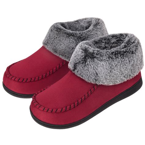 Vonmay - VONMAY Women's Suede Bootie Slippers Furry Plush Boots House ...