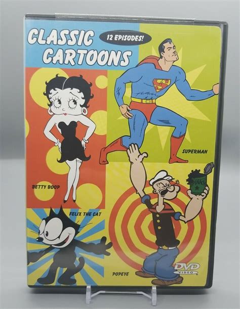 Classic Cartoons 2 DVD Set Superman Popeye Felix The Cat Betty Boop ...