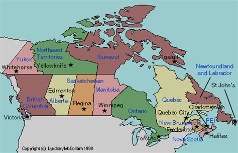 map of Canada with provincial capitals labeled | Teaching: EAL ...