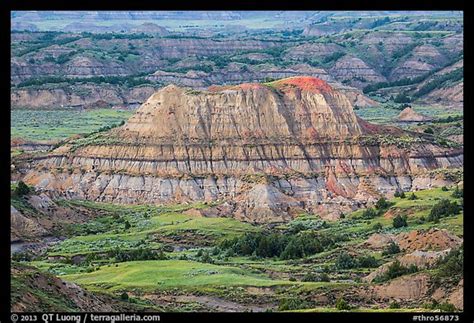 Picture/Photo: Butte with red scoria cap, Painted Canyon. Theodore ...