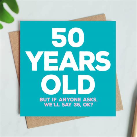 50th Birthday Card For Him, Funny 50th Birthday Card Men, Happy 50th ...