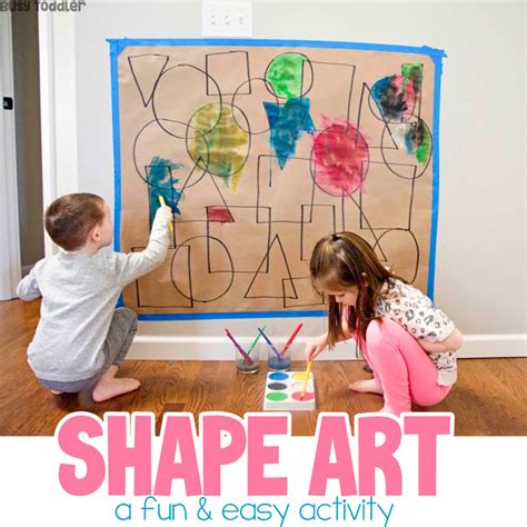 Shape Art Activity for Toddlers and Preschoolers - Busy Toddler