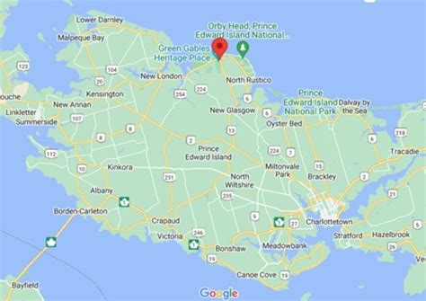 Cavendish, Prince Edward Island area map & More