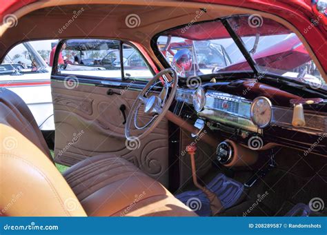 Nicely Restored Interior of Custom Chevrolet Two-Door Sedan Editorial ...