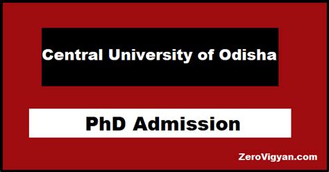 Central University of Odisha PhD Admission 2022: Dates, Application ...