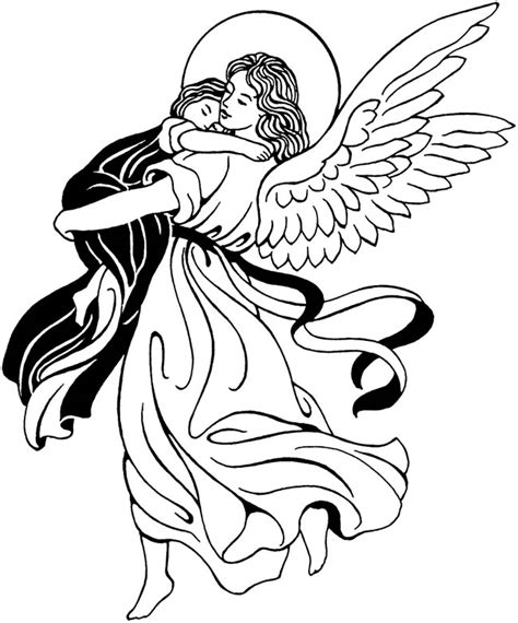 Free Angel Line Drawing, Download Free Angel Line Drawing png images ...